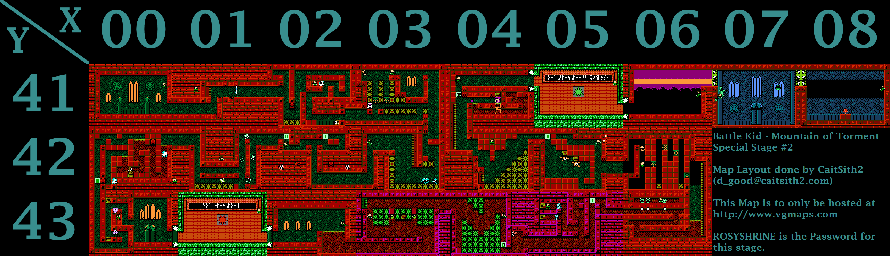 Thumbnail for a map of Rosy Shrine for the NES game Battle Kid 2: Mountain Of Torment.