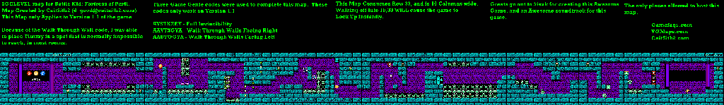 Thumbnail for a map of SGCLEVEL for the NES game Battle Kid: Fortress Of Peril.