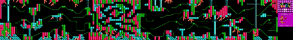 Thumbnail for a map of Colossal Caverns Level 6 (Unmarked) for the NES game Big Nose Freaks Out.