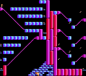 Thumbnail for a map of Colossal Caverns Level 7: Hidden Level 1 for the NES game Big Nose Freaks Out.