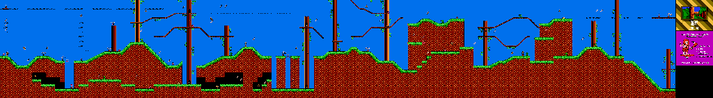 Thumbnail for a map of Freaky Forest Level 1 for the NES game Big Nose Freaks Out.