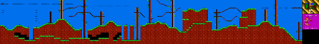Thumbnail for a map of Freaky Forest Level 1 (Unmarked) for the NES game Big Nose Freaks Out.