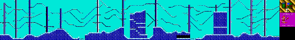 Thumbnail for a map of Freaky Forest Level 4 (Unmarked) for the NES game Big Nose Freaks Out.