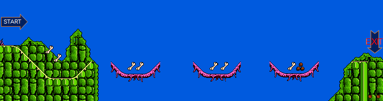 Thumbnail for a map of Murder Mountain Level 17: Hidden Level 1 for the NES game Big Nose Freaks Out.