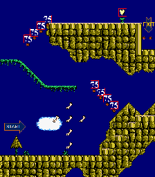 Thumbnail for a map of Murder Mountain Level 18: Hidden Level 2 for the NES game Big Nose Freaks Out.