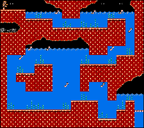 Thumbnail for a map of Terror Town Level 13: Hidden Level 1 for the NES game Big Nose Freaks Out.