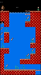 Thumbnail for a map of Terror Town Level 13: Hidden Level 2 for the NES game Big Nose Freaks Out.