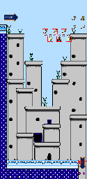 Thumbnail for a map of Terror Town Level 16: Hidden Level 1 for the NES game Big Nose Freaks Out.