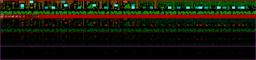 Thumbnail for a map of Stage 1 for the NES game Blood of Jurassic.
