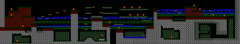 Thumbnail for a map of Scene 1: A Journey Through Transylvania Nightime for the NES game Bram Stoker's Dracula.
