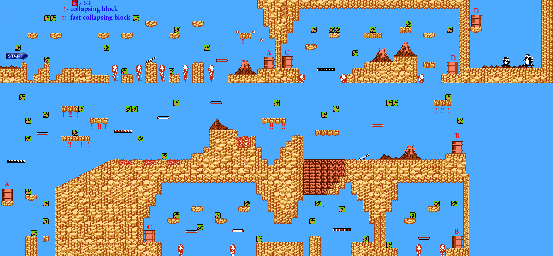 Thumbnail for a map of Stage 3 Round 4 for the NES game The Bugs Bunny Birthday Blowout.
