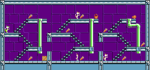 Thumbnail for a map of Stage 07 for the NES game The Bugs Bunny Crazy Castle.
