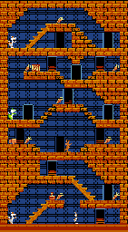 Thumbnail for a map of Stage 17 for the NES game The Bugs Bunny Crazy Castle.
