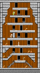 Thumbnail for a map of Stage 23 for the NES game The Bugs Bunny Crazy Castle.
