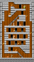 Thumbnail for a map of Stage 24 for the NES game The Bugs Bunny Crazy Castle.