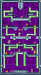 Thumbnail for a map of Stage 25 for the NES game The Bugs Bunny Crazy Castle.