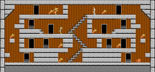 Thumbnail for a map of Stage 29 for the NES game The Bugs Bunny Crazy Castle.