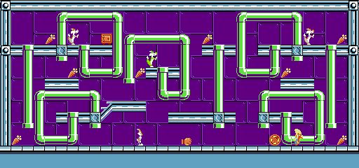 Thumbnail for a map of Stage 41 for the NES game The Bugs Bunny Crazy Castle.