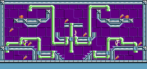 Thumbnail for a map of Stage 43 for the NES game The Bugs Bunny Crazy Castle.