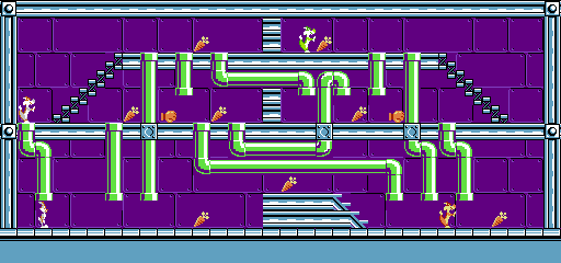 Thumbnail for a map of Stage 47 for the NES game The Bugs Bunny Crazy Castle.