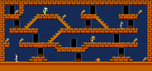 Thumbnail for a map of Stage 50 for the NES game The Bugs Bunny Crazy Castle.