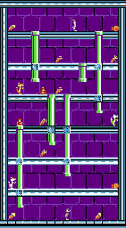 Thumbnail for a map of Stage 54 for the NES game The Bugs Bunny Crazy Castle.
