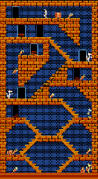 Thumbnail for a map of Stage 58 for the NES game The Bugs Bunny Crazy Castle.