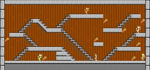 Thumbnail for a map of Stage S3 for the NES game The Bugs Bunny Crazy Castle.