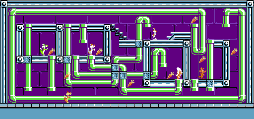 Thumbnail for a map of Stage S4 for the NES game The Bugs Bunny Crazy Castle.