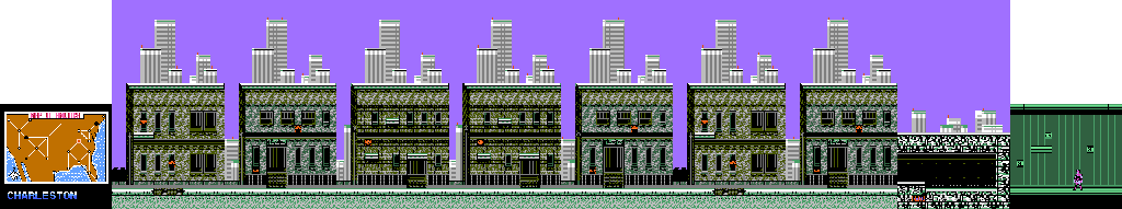 Thumbnail for a map of Charleston for the NES game Captain America And The Avengers.