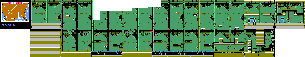 Thumbnail for a map of Houston for the NES game Captain America And The Avengers.