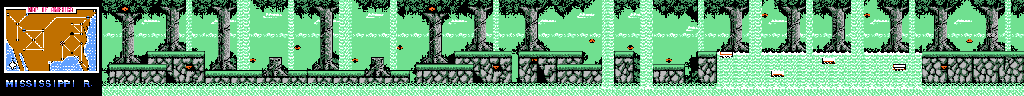 Thumbnail for a map of Mississippi R. for the NES game Captain America And The Avengers.
