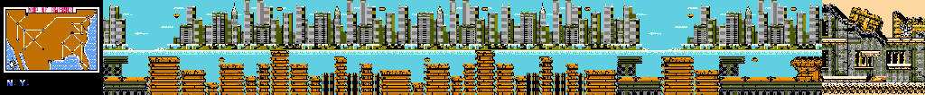 Thumbnail for a map of N.Y. for the NES game Captain America And The Avengers.