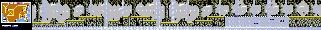 Thumbnail for a map of Portland for the NES game Captain America And The Avengers.
