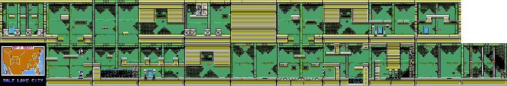 Thumbnail for a map of Salt Lake City for the NES game Captain America And The Avengers.