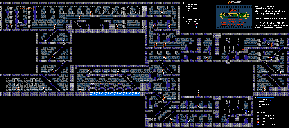 Thumbnail for a map of Bodley Mansion for the NES game Castlevania II: Simon's Quest.