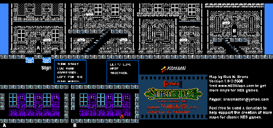 Thumbnail for a map of Town Of Yomi for the NES game Castlevania II: Simon's Quest.