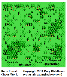 Thumbnail for a map of Rarm Forest for the NES game Chaos World.