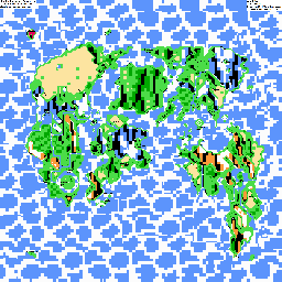 Thumbnail for a map of World for the NES game Chaos World.