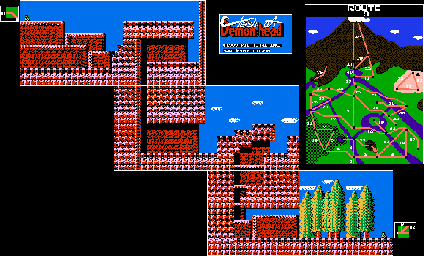 Thumbnail for a map of Route 09 for the NES game Clash At Demonhead.