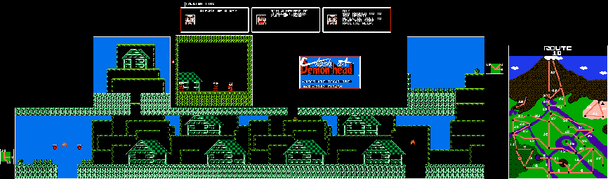 Thumbnail for a map of Route 10 for the NES game Clash At Demonhead.