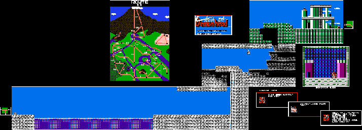 Thumbnail for a map of Route 11 for the NES game Clash At Demonhead.