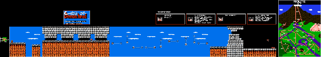 Thumbnail for a map of Route 17 for the NES game Clash At Demonhead.