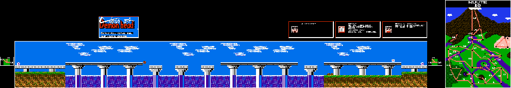 Thumbnail for a map of Route 18 for the NES game Clash At Demonhead.