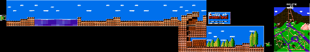 Thumbnail for a map of Route 19 for the NES game Clash At Demonhead.