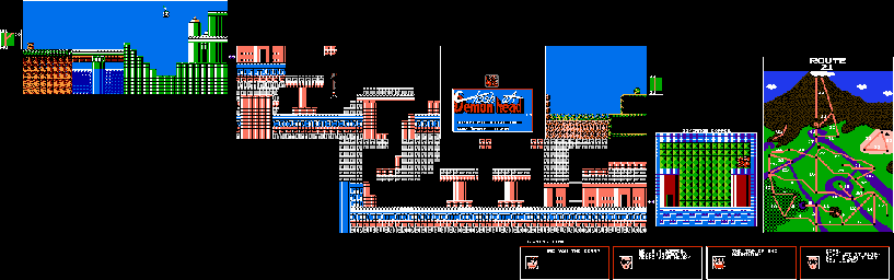 Thumbnail for a map of Route 21 for the NES game Clash At Demonhead.