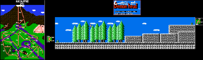 Thumbnail for a map of Route 26 for the NES game Clash At Demonhead.