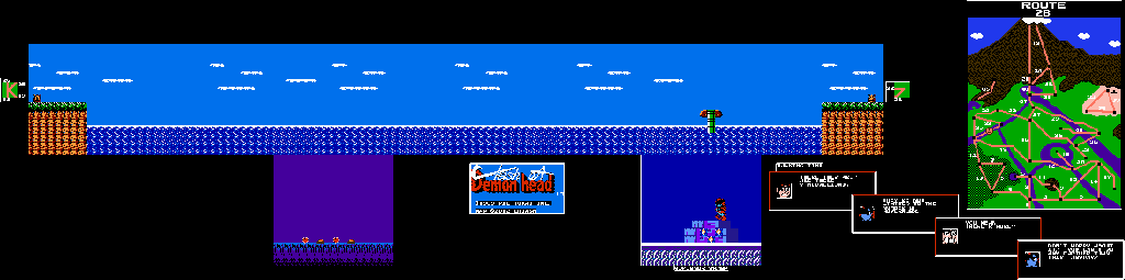Thumbnail for a map of Route 28 for the NES game Clash At Demonhead.