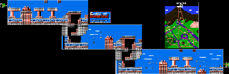 Thumbnail for a map of Route 29 for the NES game Clash At Demonhead.