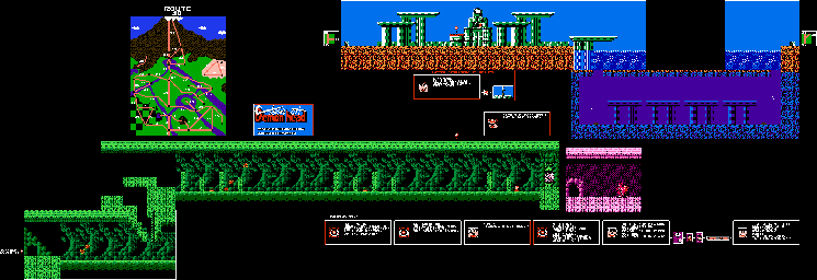 Thumbnail for a map of Route 40 for the NES game Clash At Demonhead.